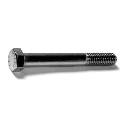 Midwest Fastener 18-8, 7/16"-14 Hex Head Cap Screw, Plain Stainless Steel, 3-1/2 in L, 15 PK 52587
